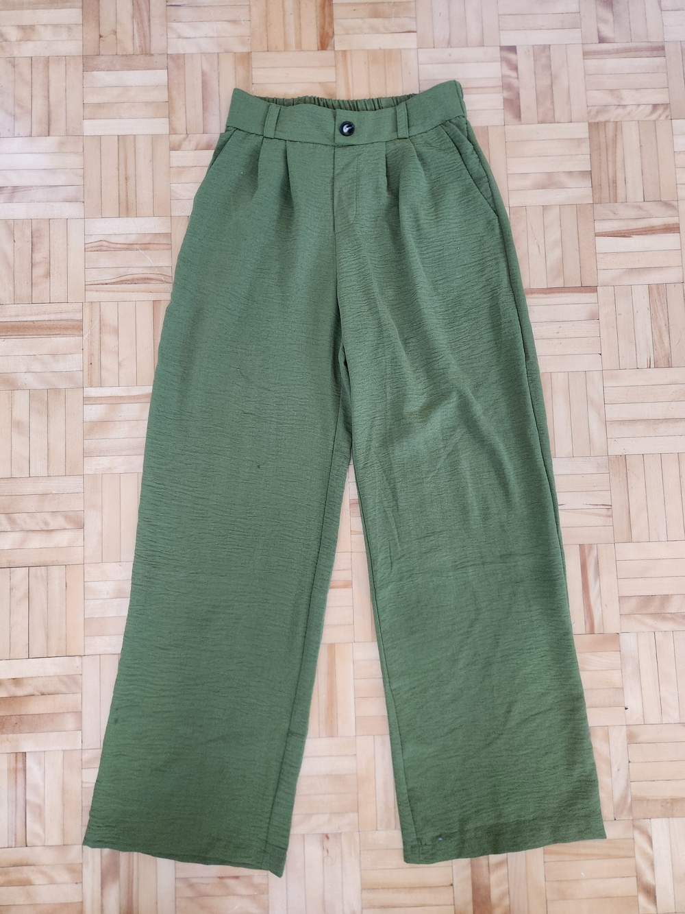 Monteau Olive Green Elastic Waist Skirt